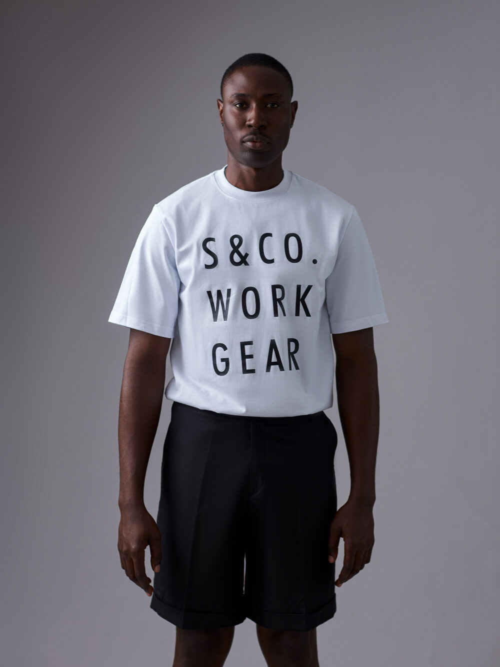 White 'S&Co. WORKGEAR' T-shirt