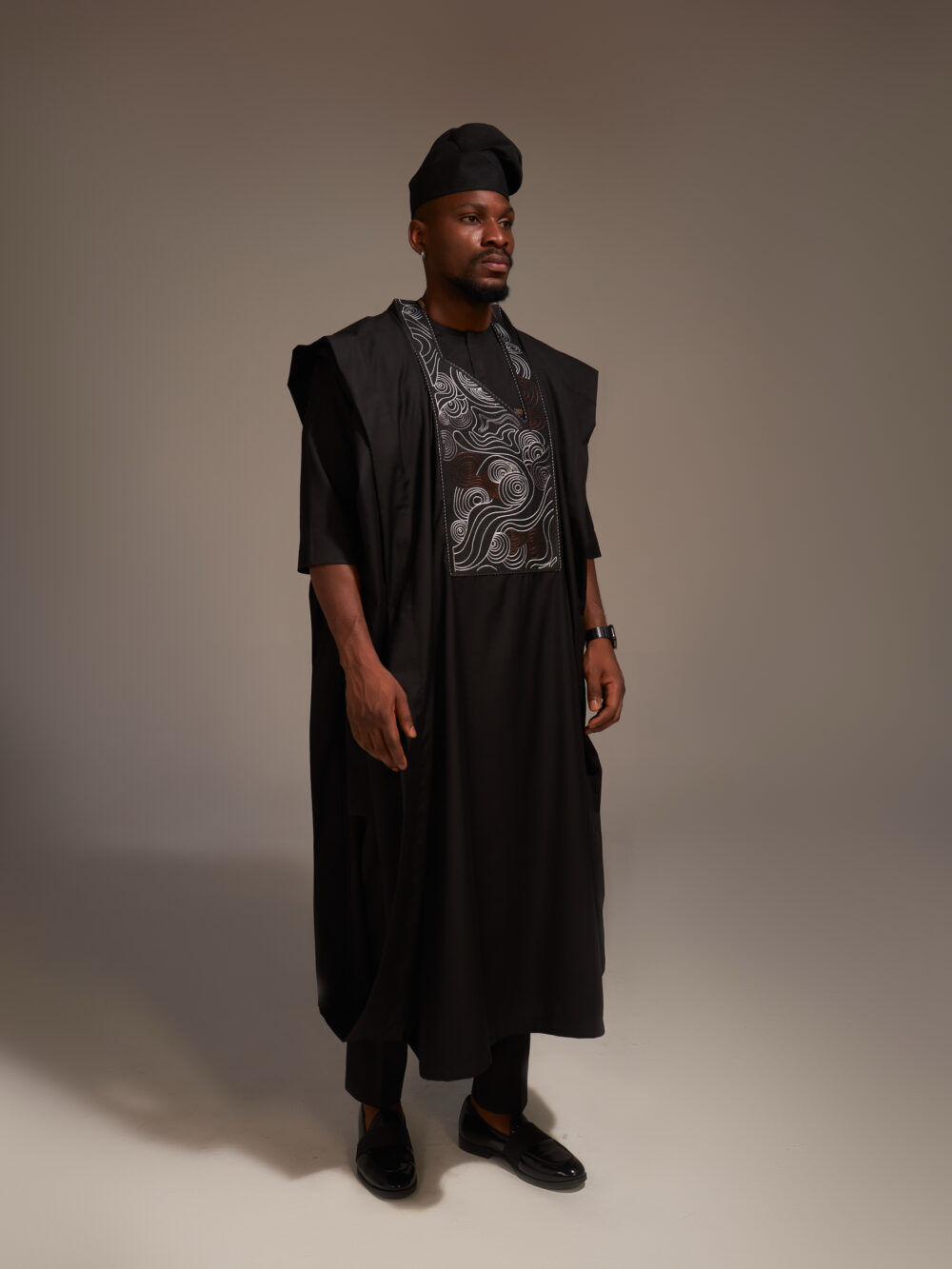 Black 'Imisi' Agbada